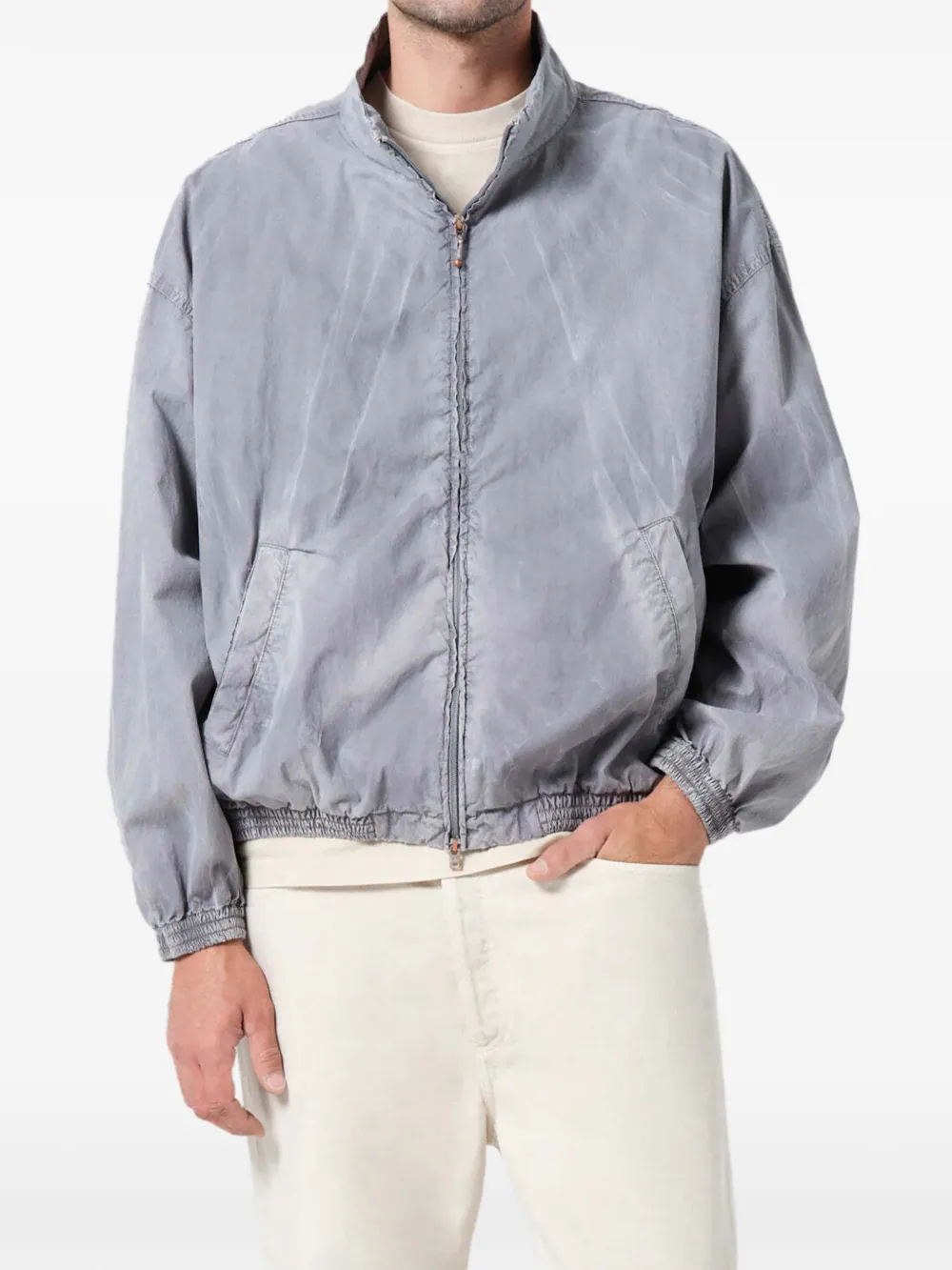 AGOLDE Marshall Zip-up Windbreaker in Grey, view 2