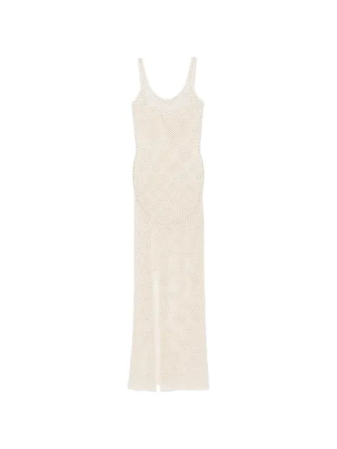 from bikini crochet-knit side-slit maxi dress