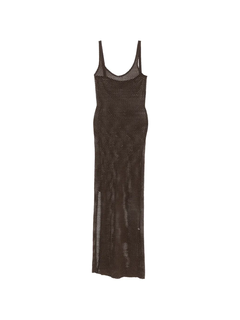 from bikini crochet-knit unlined maxi dress - Braun