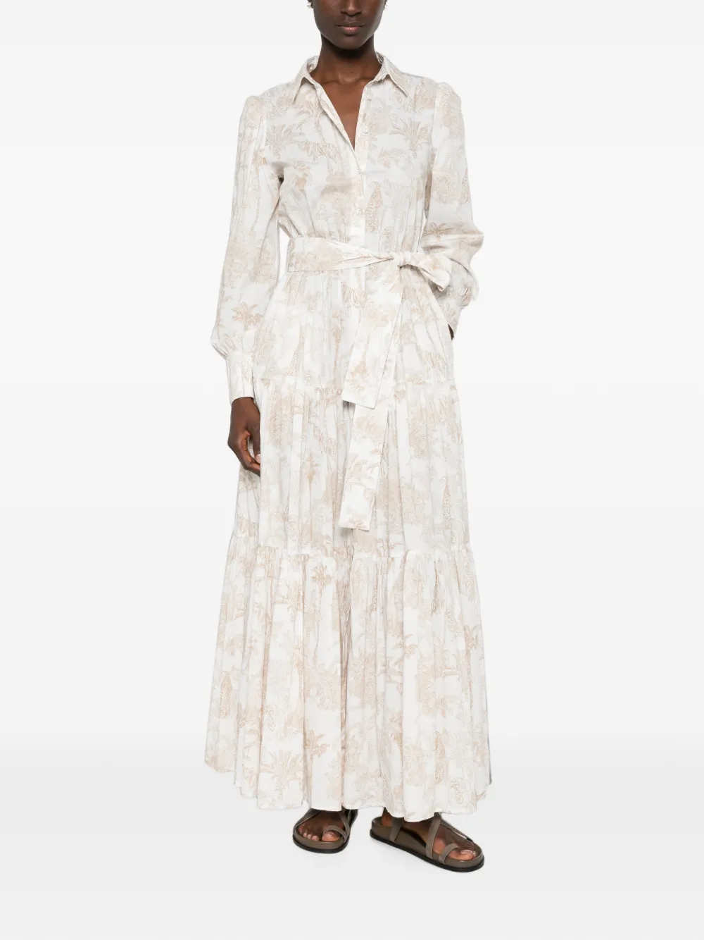 MC2 Saint Barth Jensen gelaagde maxi-jurk Wit