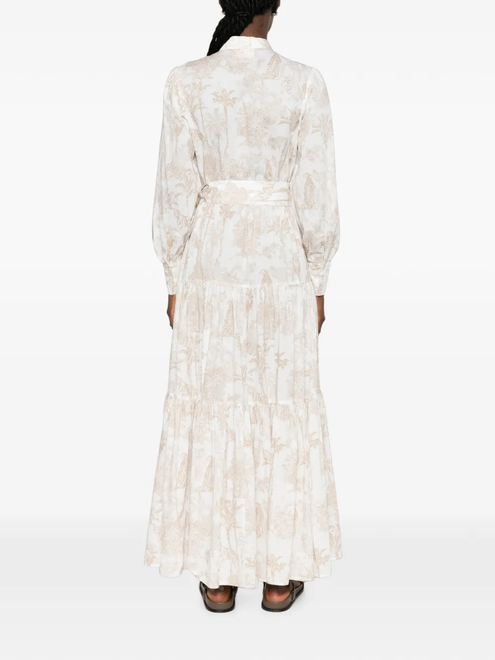 MC2 Saint Barth Jensen gelaagde maxi-jurk Wit