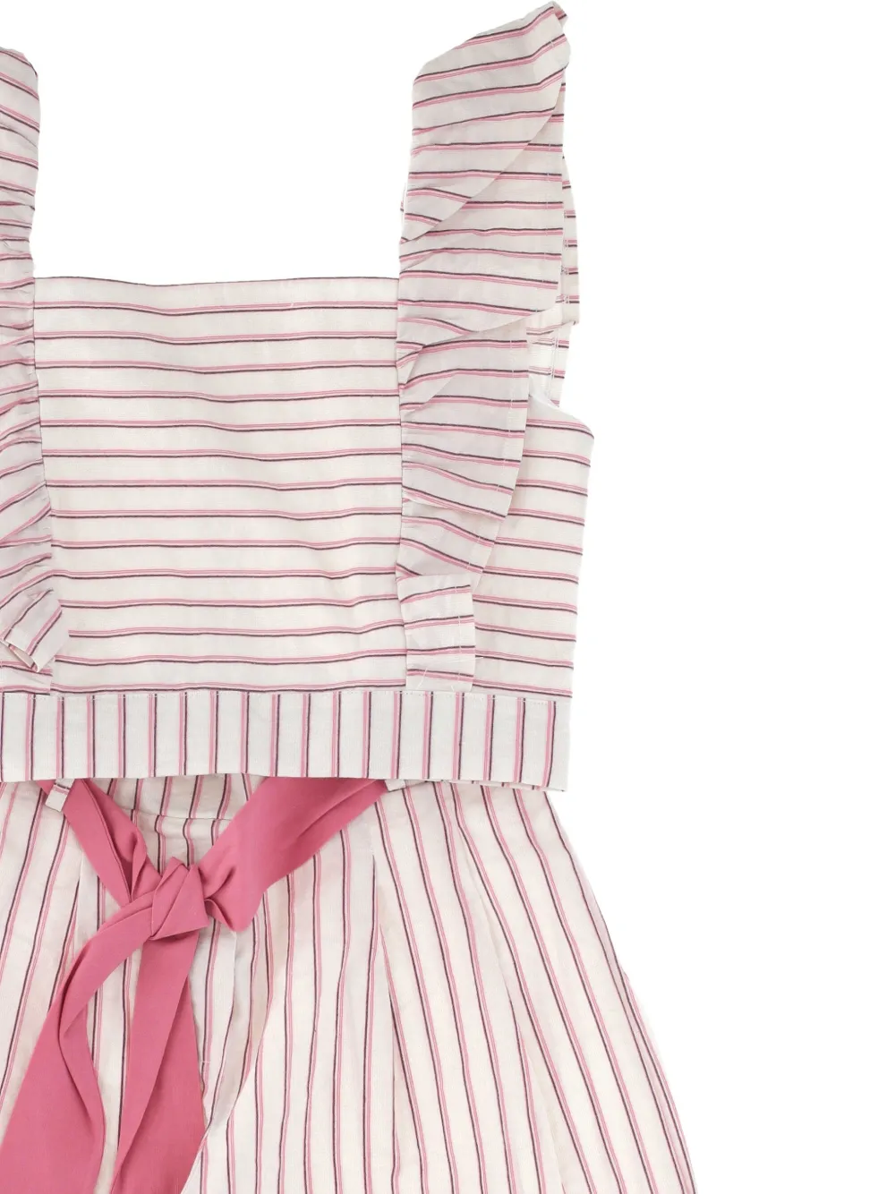 LALALU Gestreept jumpsuit met ruches Roze
