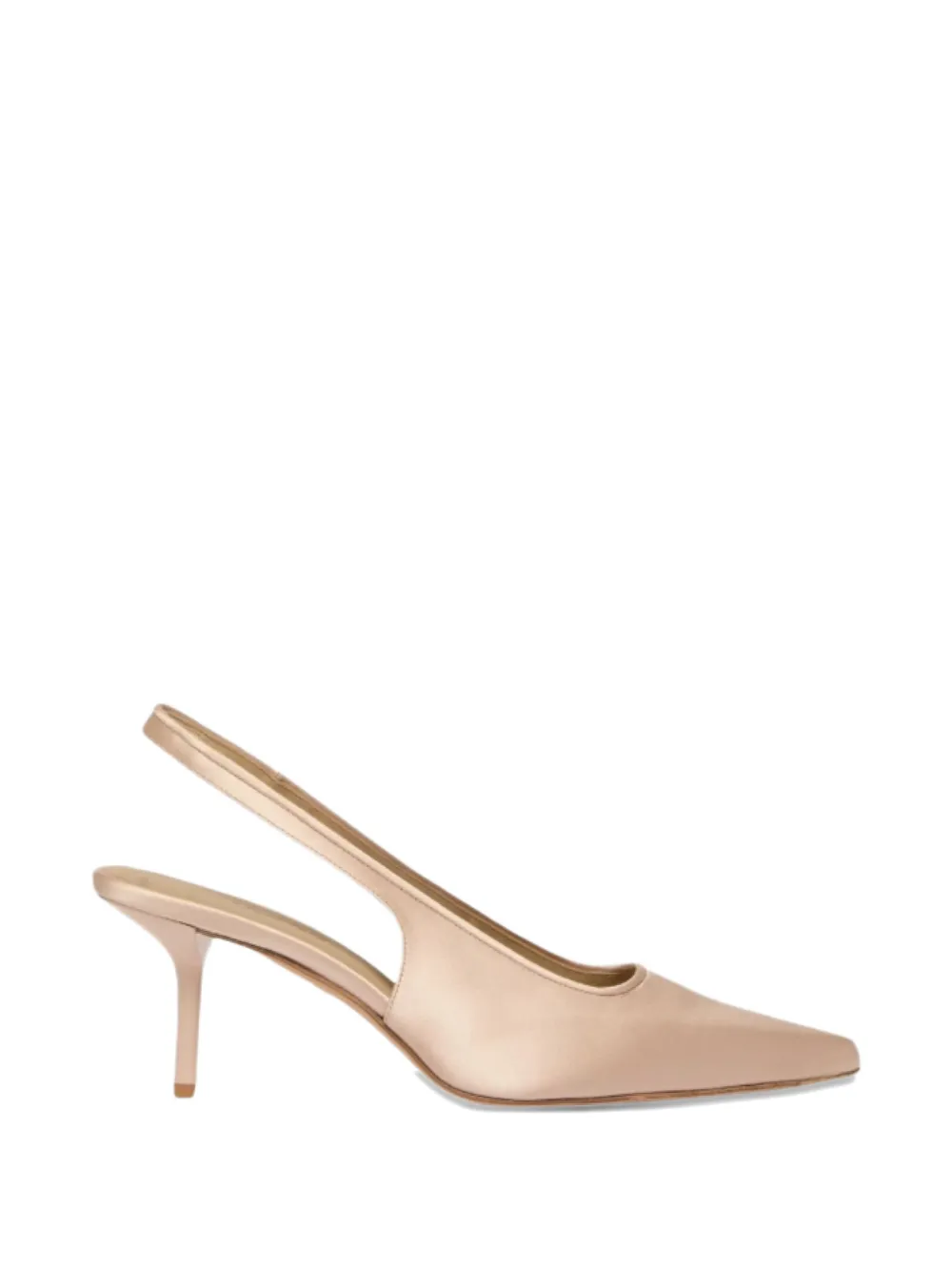 Max Mara satin-finish slingback pumps - Toni neutri