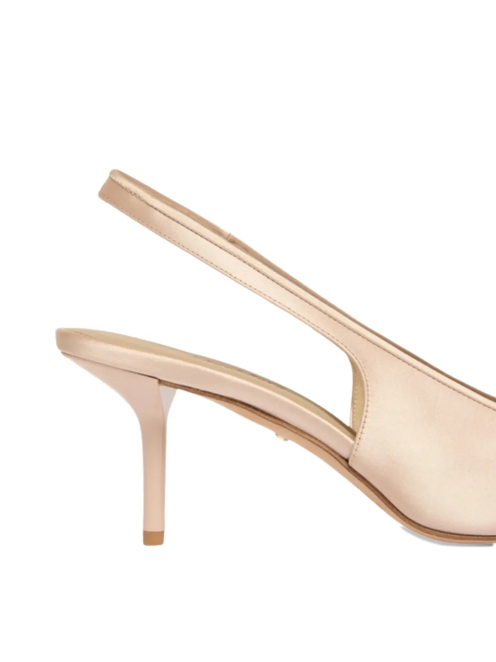 Max Mara Slingback pumps met satijnen afwerking Beige