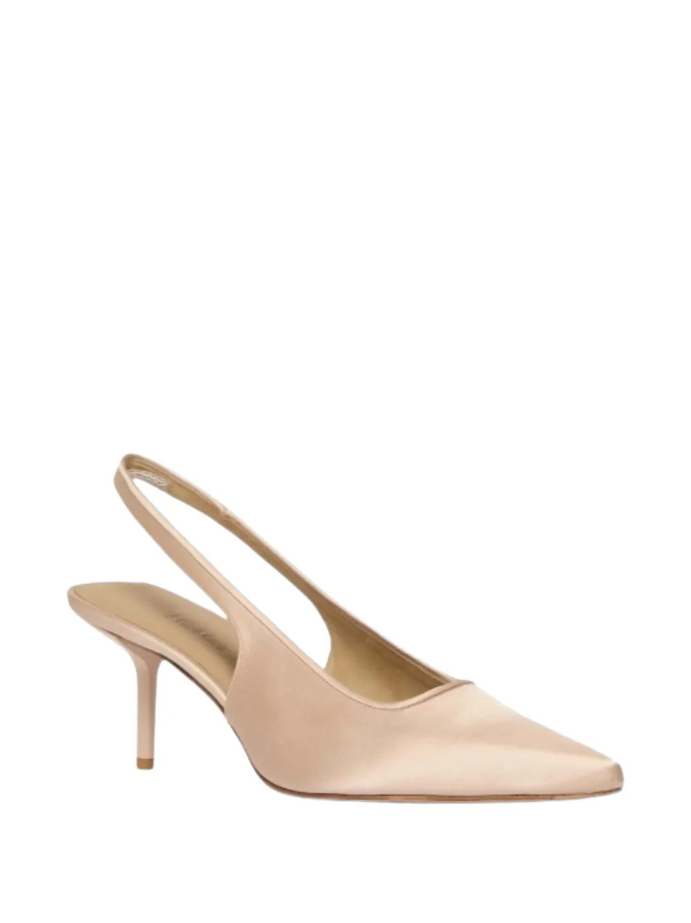 Max Mara Slingback pumps met satijnen afwerking Beige