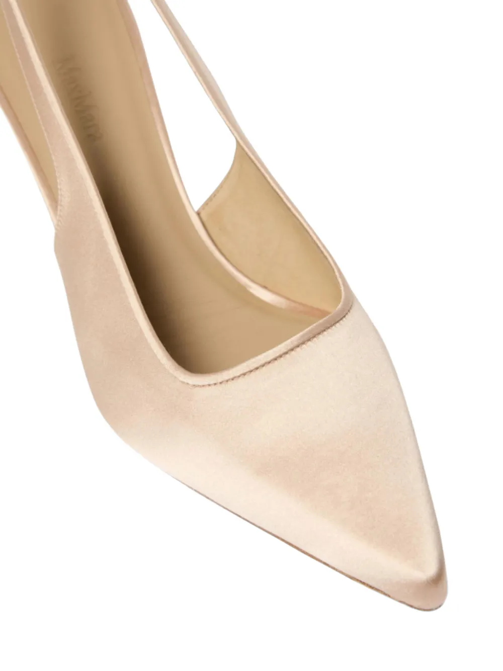 Max Mara Slingback pumps met satijnen afwerking Beige