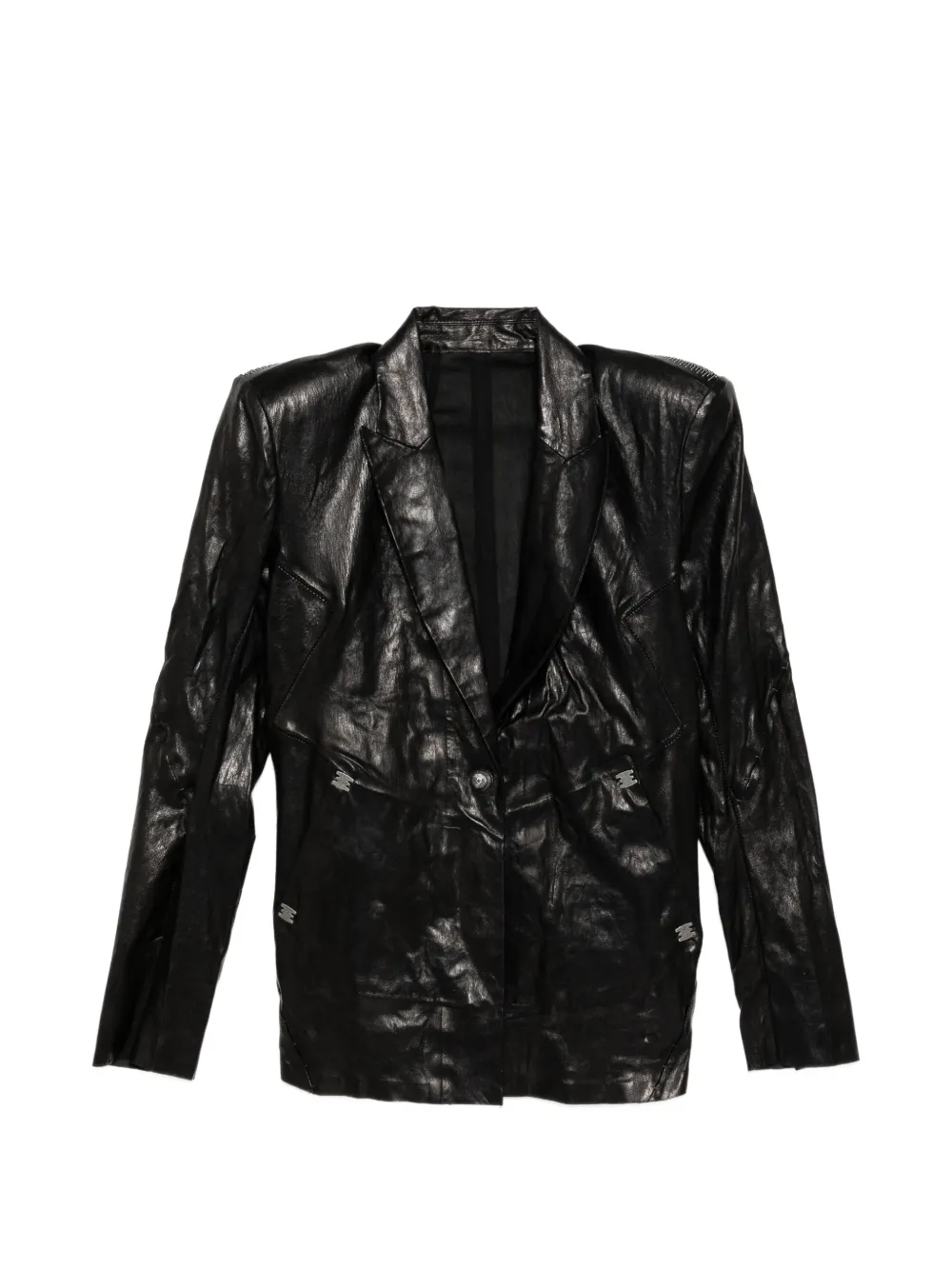 Isaac Sellam Experience Epaulee Neo leather jacket - Nero