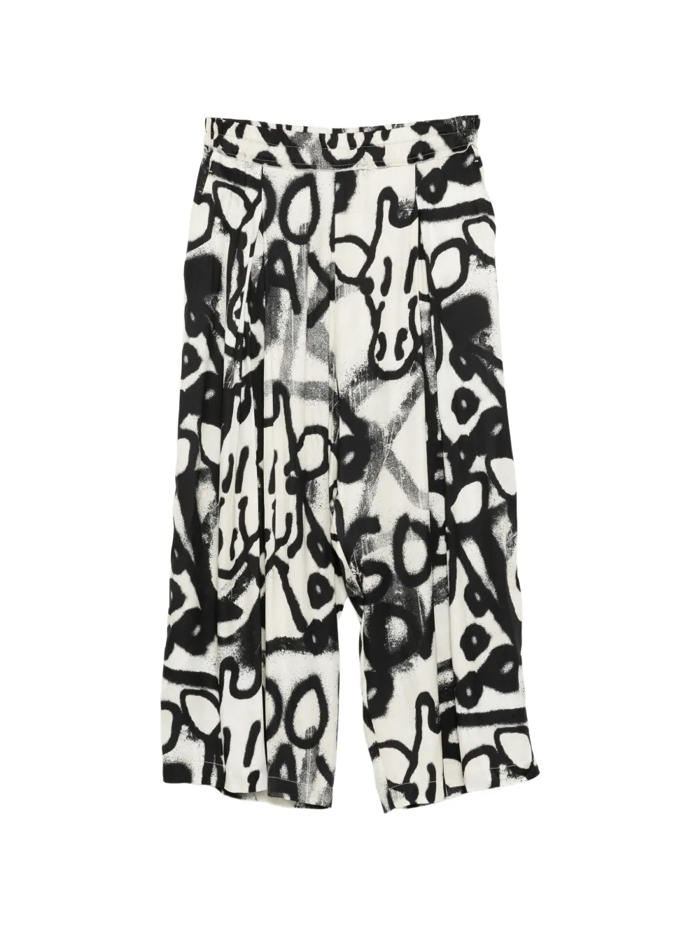 Rundholz Graffiti-print Trousers In Black