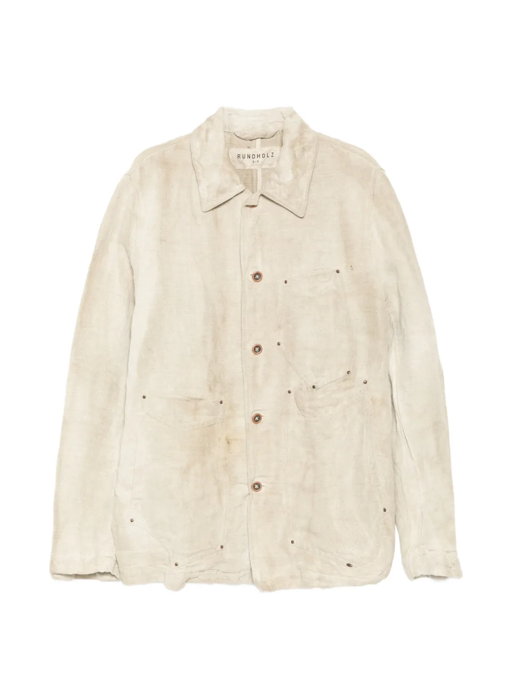 Rundholz rivet-detail hemp jacket - Nude