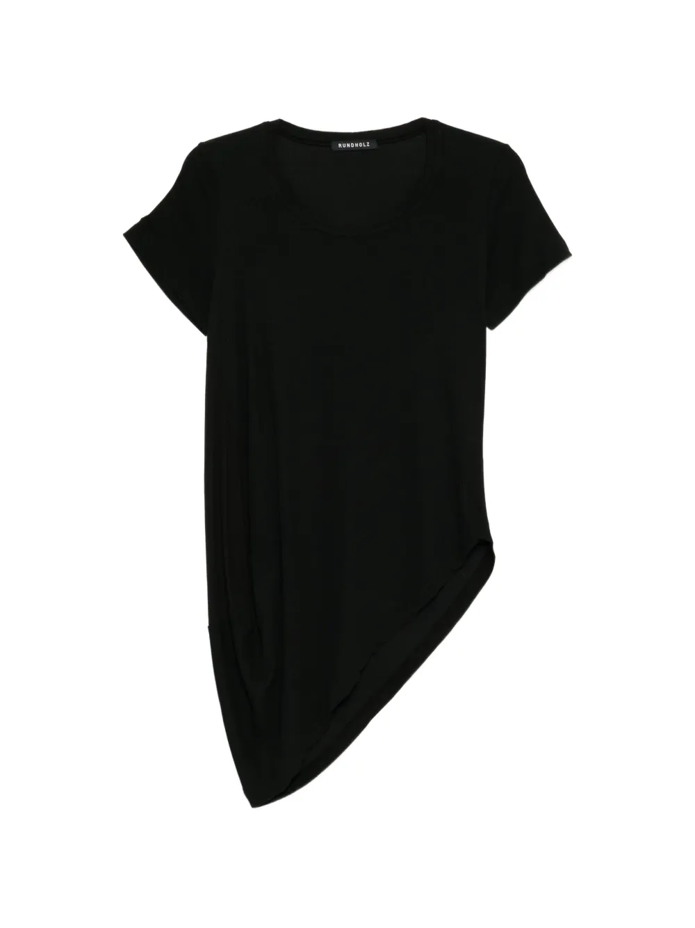 Rundholz Asymmetric Short-sleeve T-shirt In Black