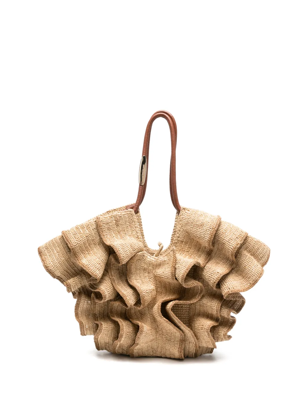 ZIMMERMANN medium Goldentime ruffled-detail tote bag - Toni neutri