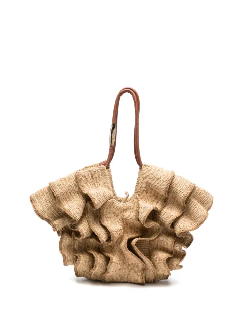 ZIMMERMANN medium Goldentime ruffled-detail tote bag