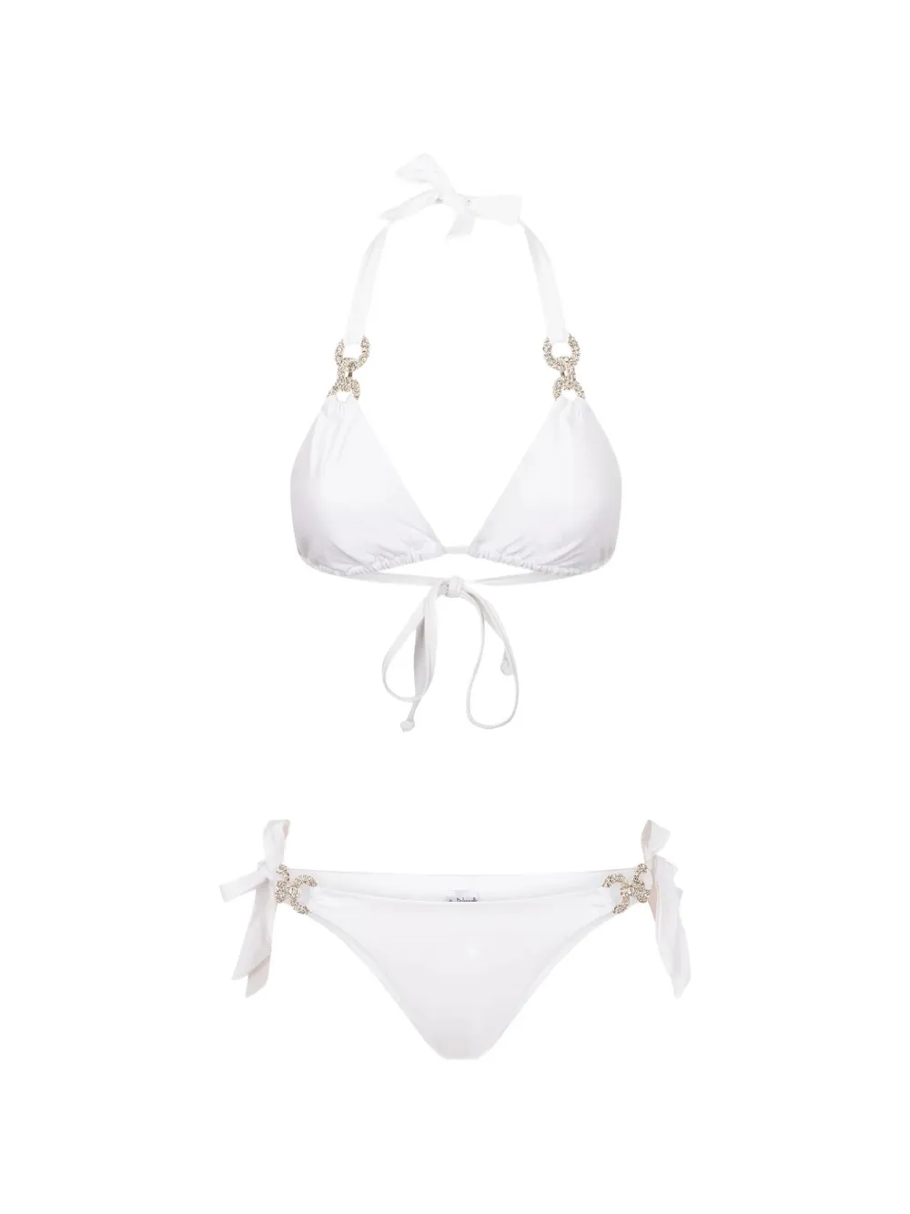 BIKINVILLE Leonie crystal-embellished bikini - Bianco