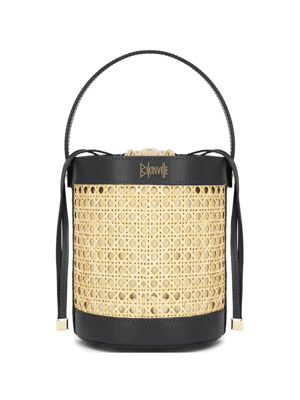 BIKINVILLE Mirella woven bucket bag - Toni neutri