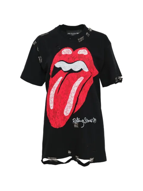 DRY CLEAN ONLY Amy distressed graphic-print T-shirt