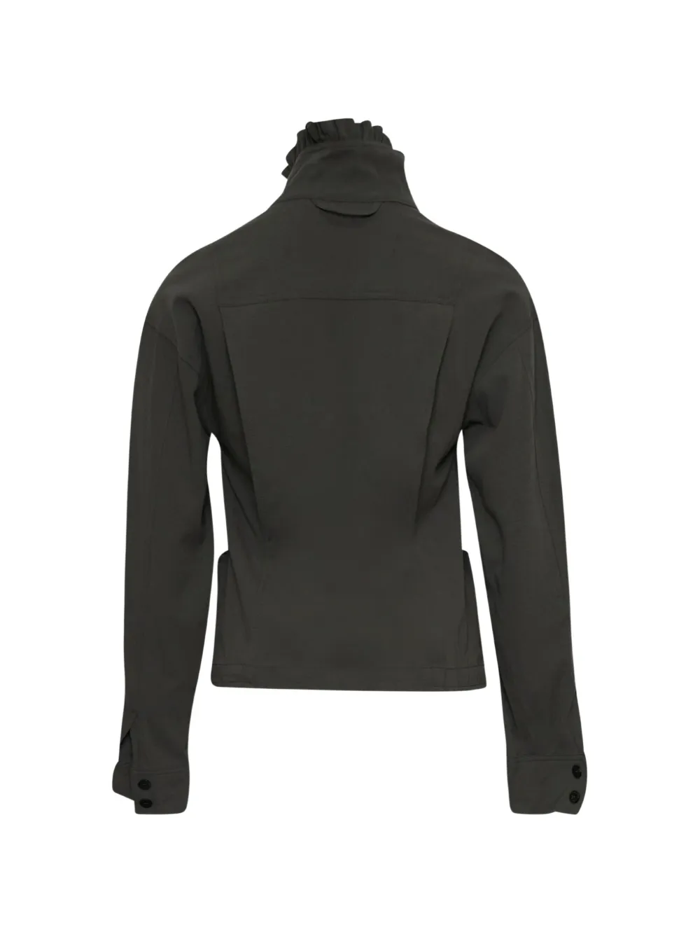  Open Yy Veste Cintrée à Col Volanté - Vert 