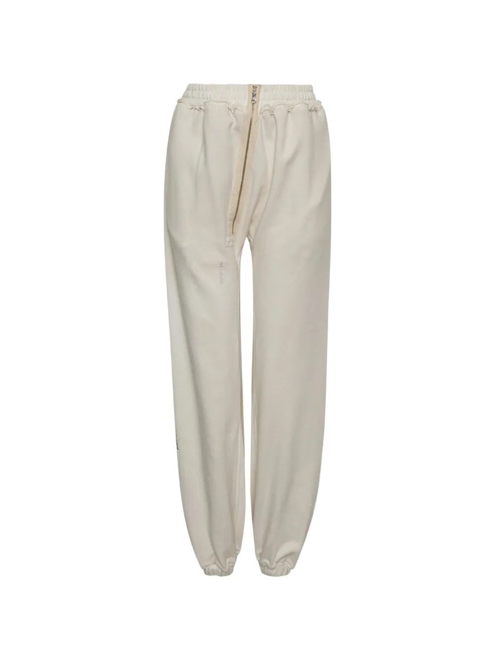 Open YY curved-zip track pants - Toni neutri