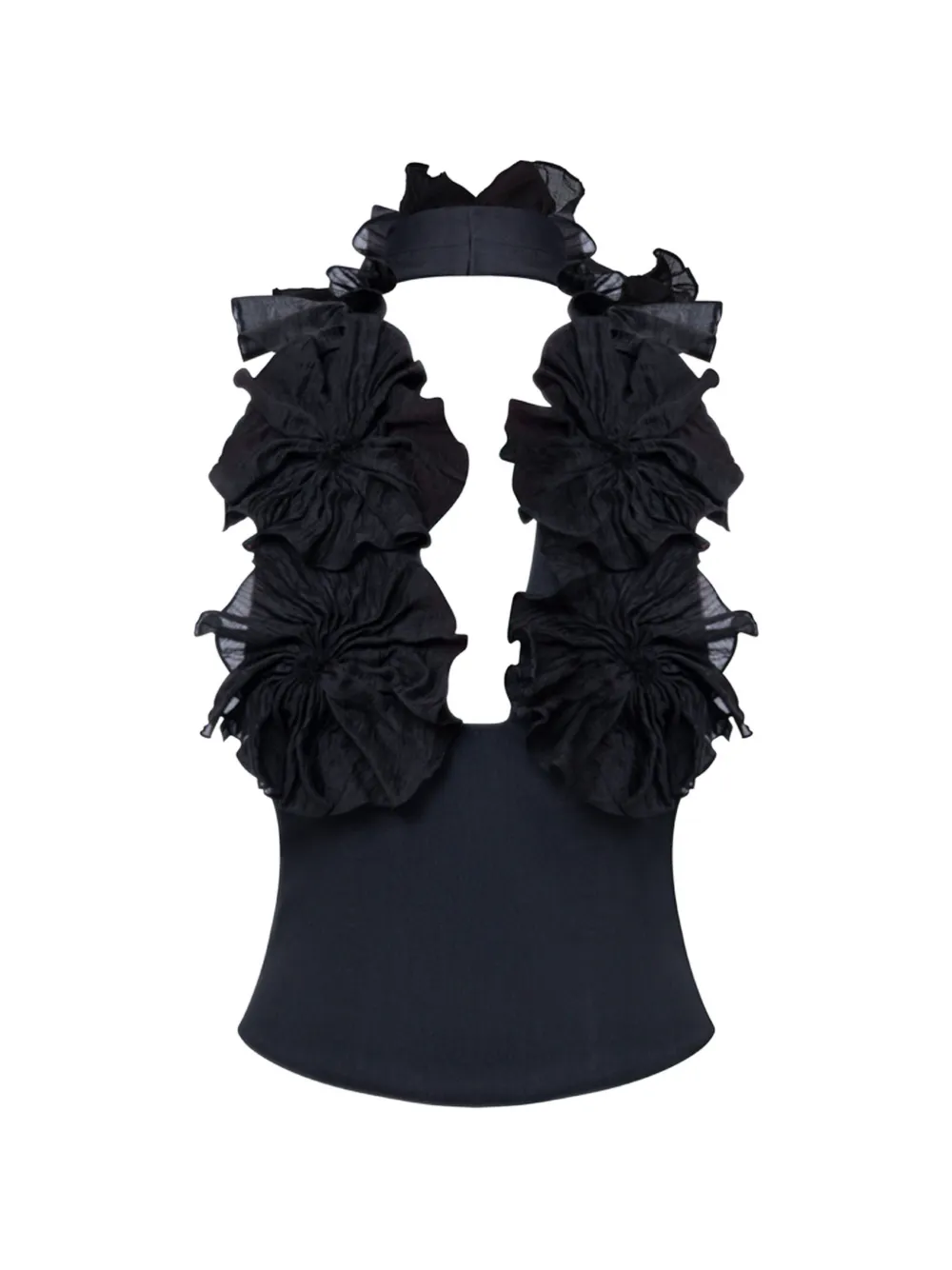 Stolen Stores Lotus Leaf ruffled top - Nero