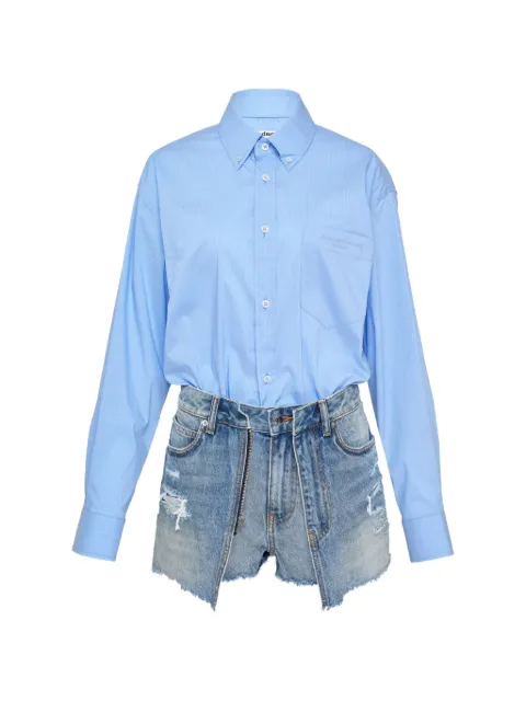 Alexander Wang frayed button-down romper