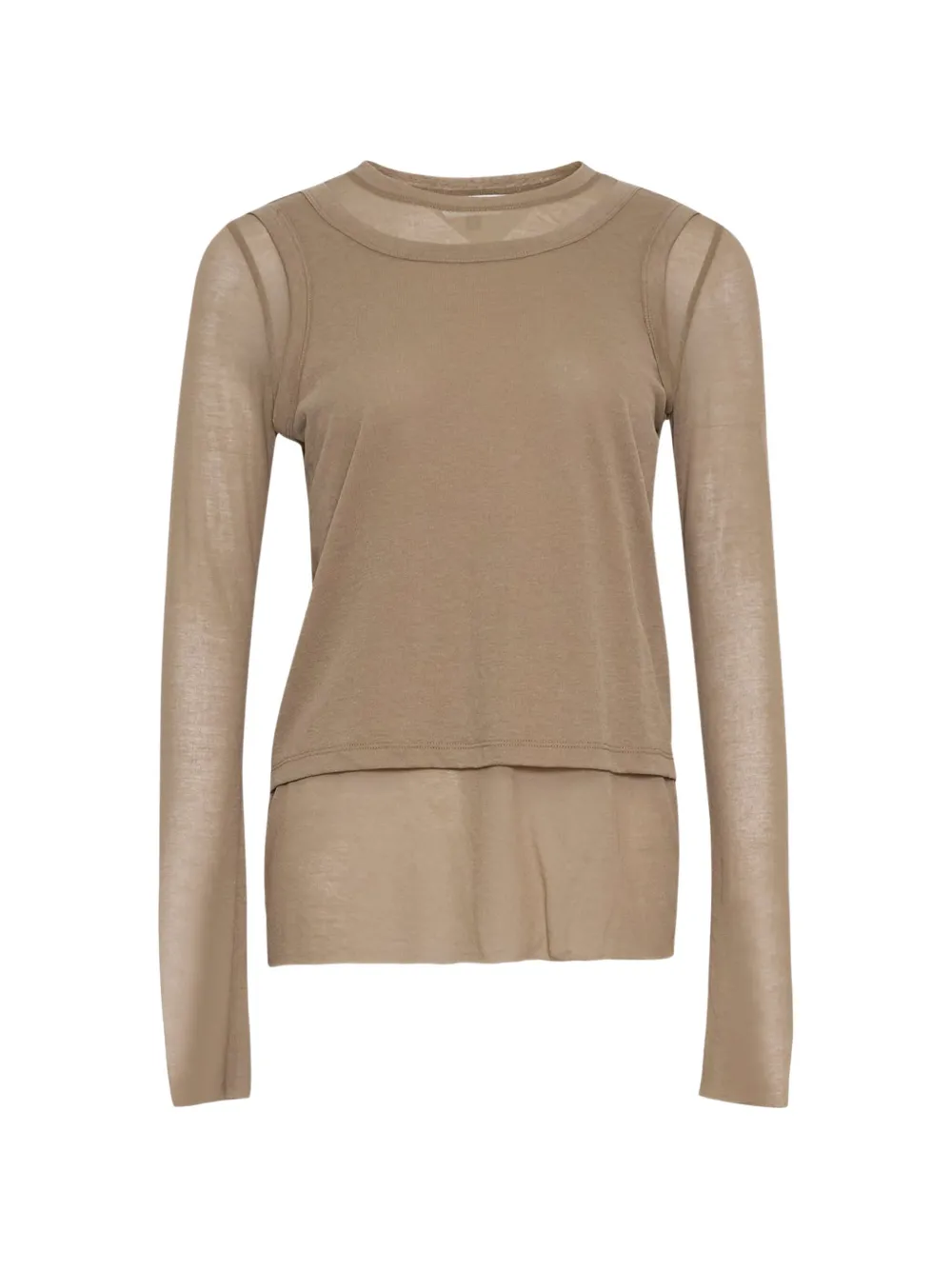 Melitta Baumeister layered long-sleeve top - Toni neutri