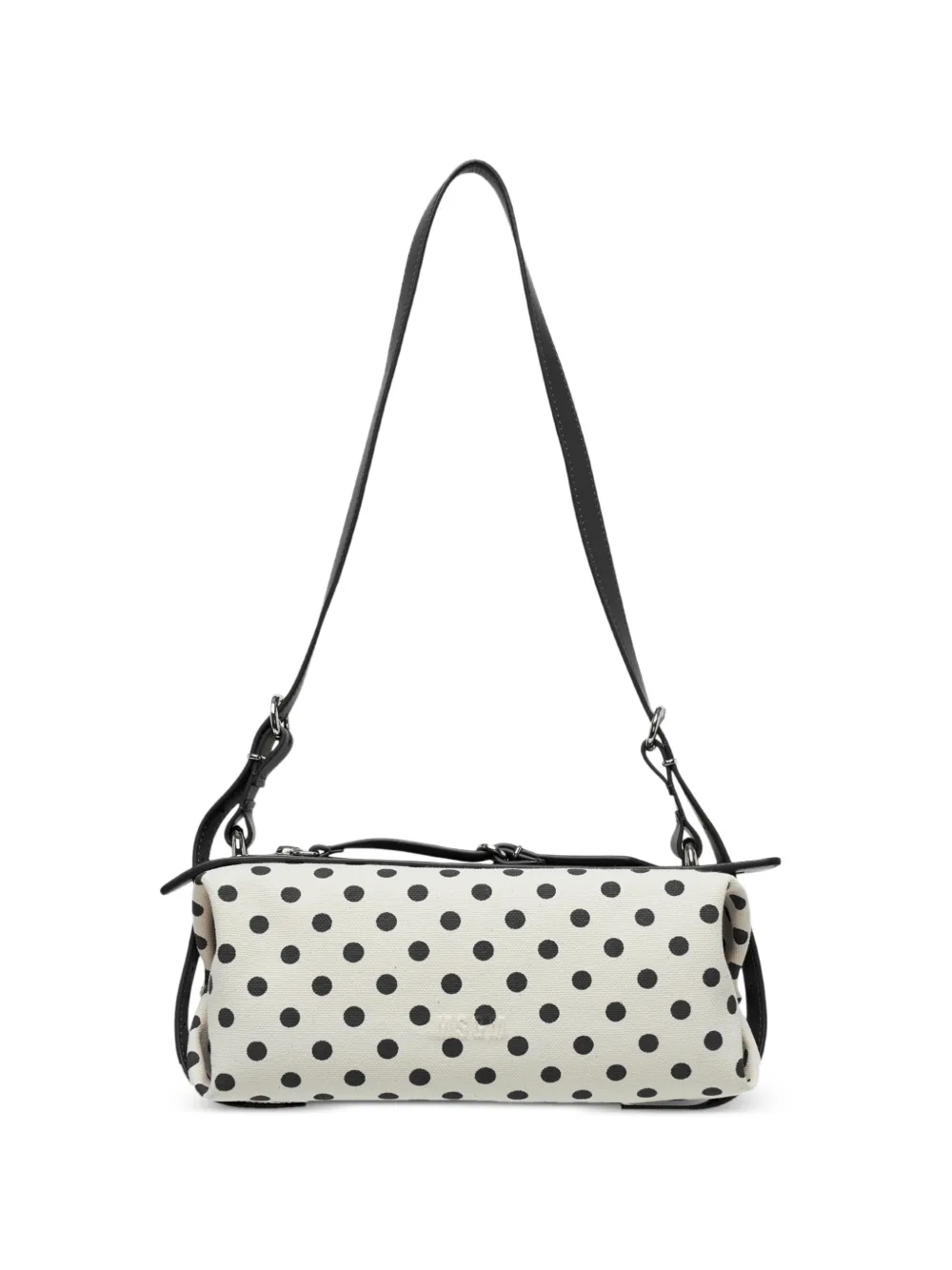 MSGM polka-dot striped shoulder bag - Nero