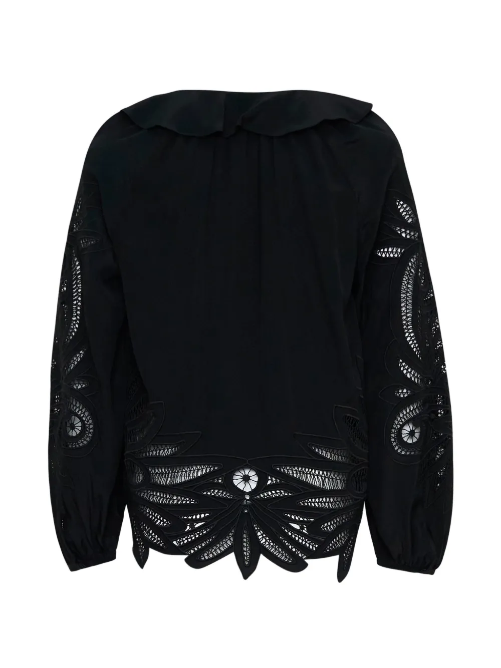 Ulla Johnson Adonis zijden blouse met applicatie Zwart