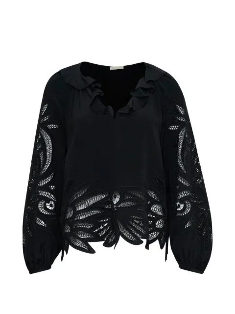 Ulla Johnson Adonis silk appliqué blouse