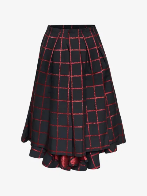 Comme Des Garçons falda con volantes y diseño en jacquard