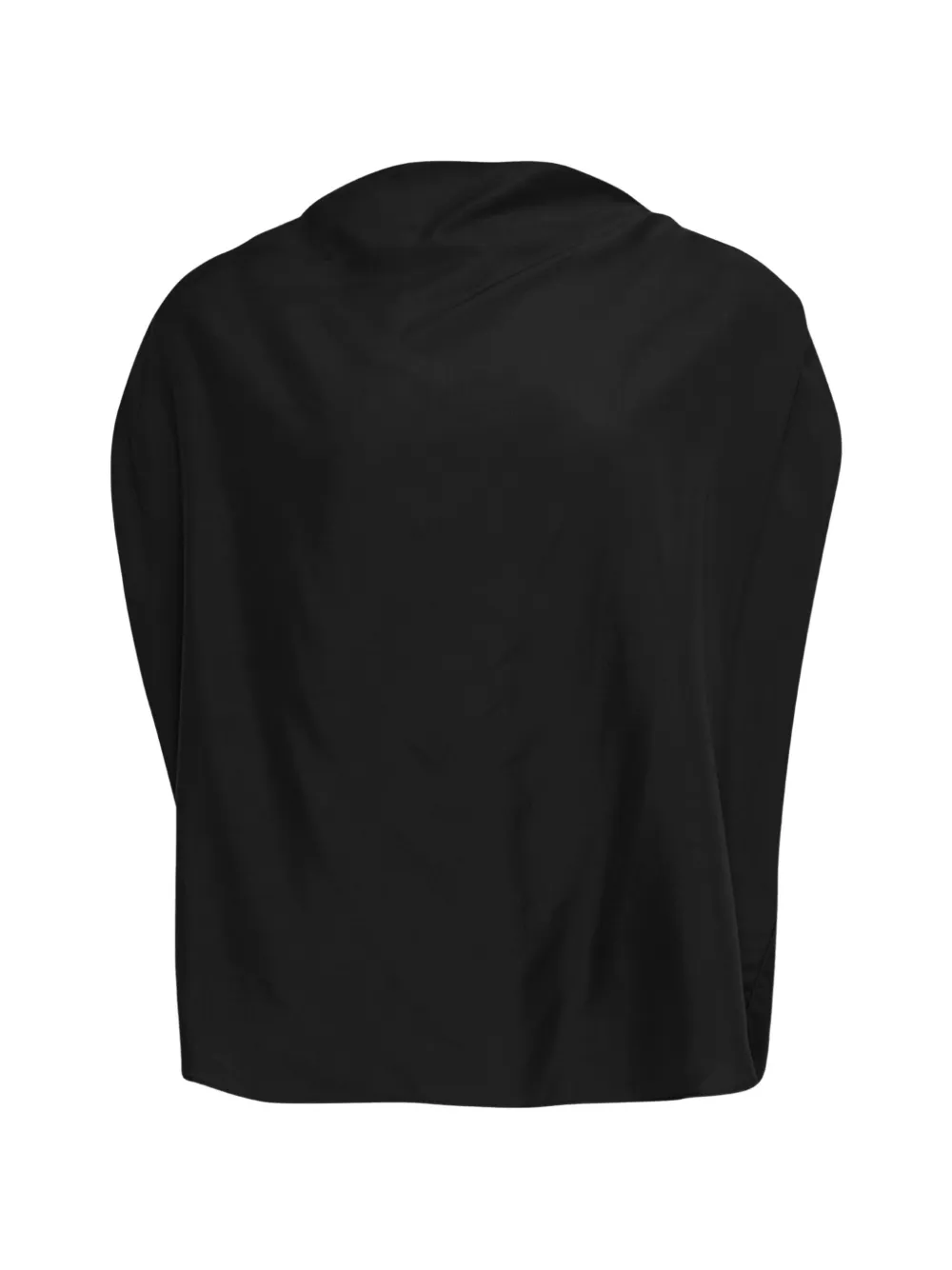 THE LOOM asymmetric tuck top - Nero