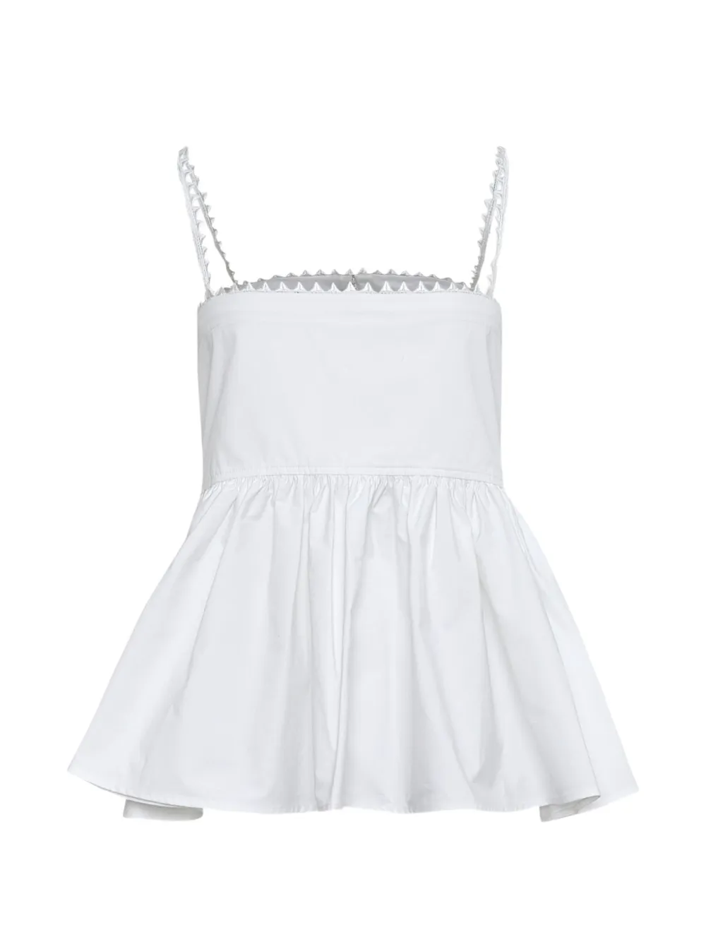 Jacquemus Traversin peplum top - White