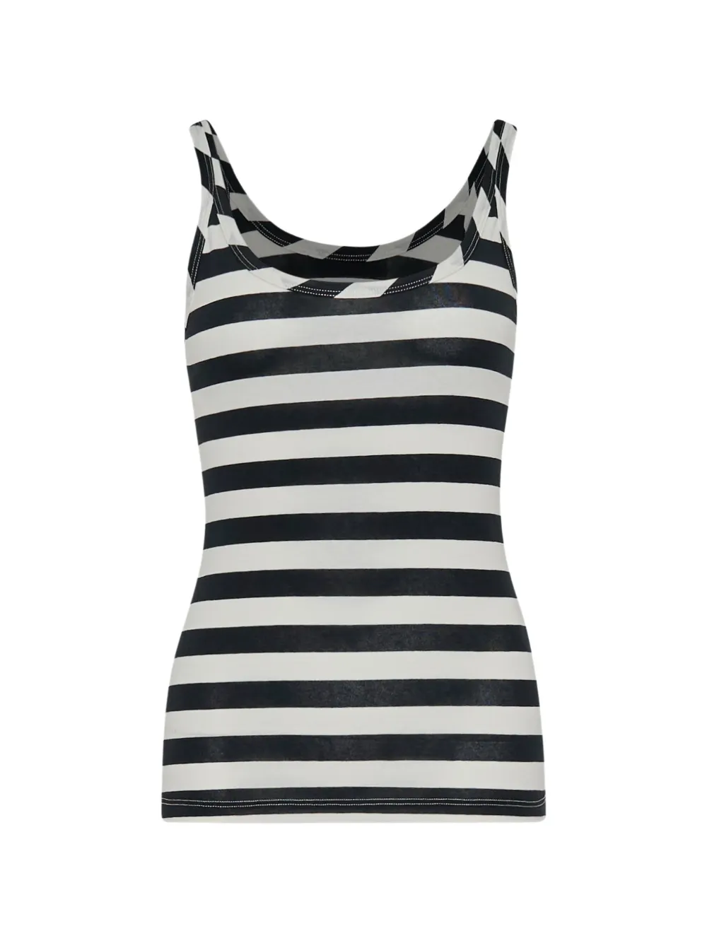MSGM striped tank top - Nero