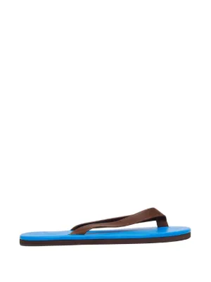 Auralee Soft Leather flip-flops | Blue | FARFETCH CA
