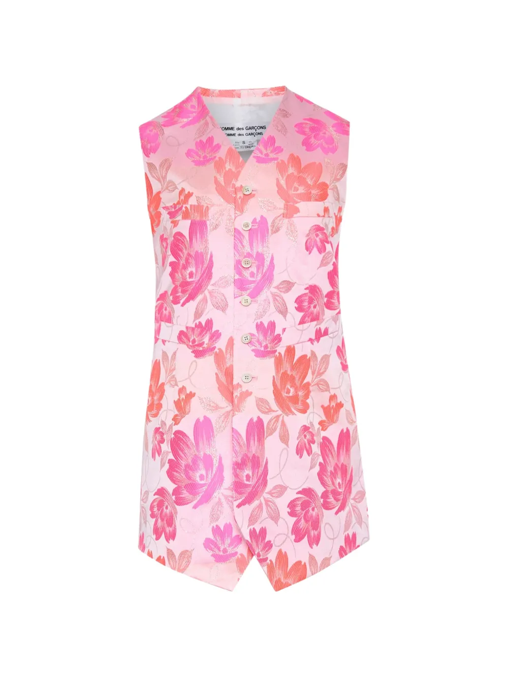 Comme Des Garçons Comme Des Garçons floral-print vest - Rosa