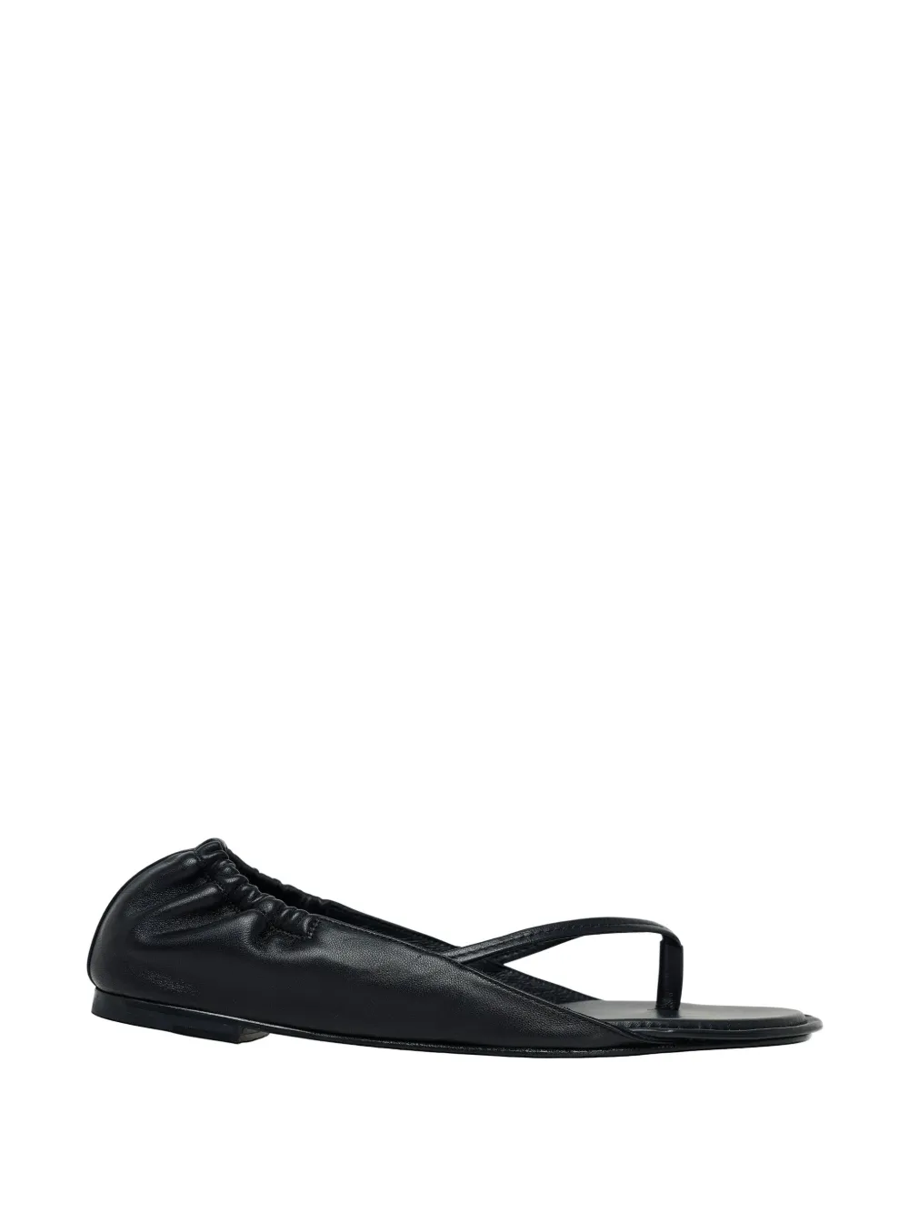 Jacquemus ruched-heel flat sandals - Nero