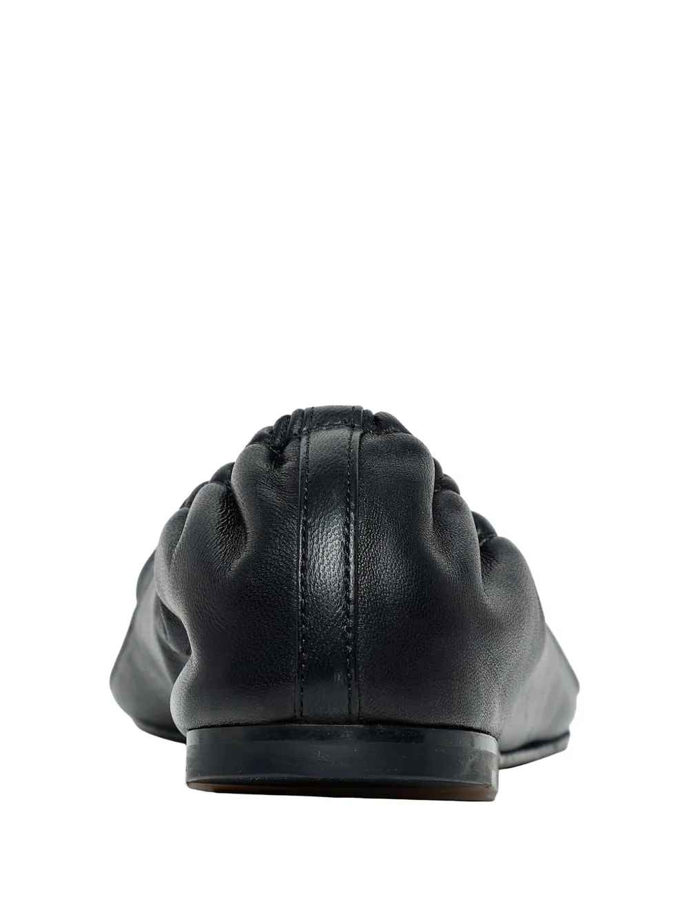 Jacquemus ruched-heel flat sandals Zwart
