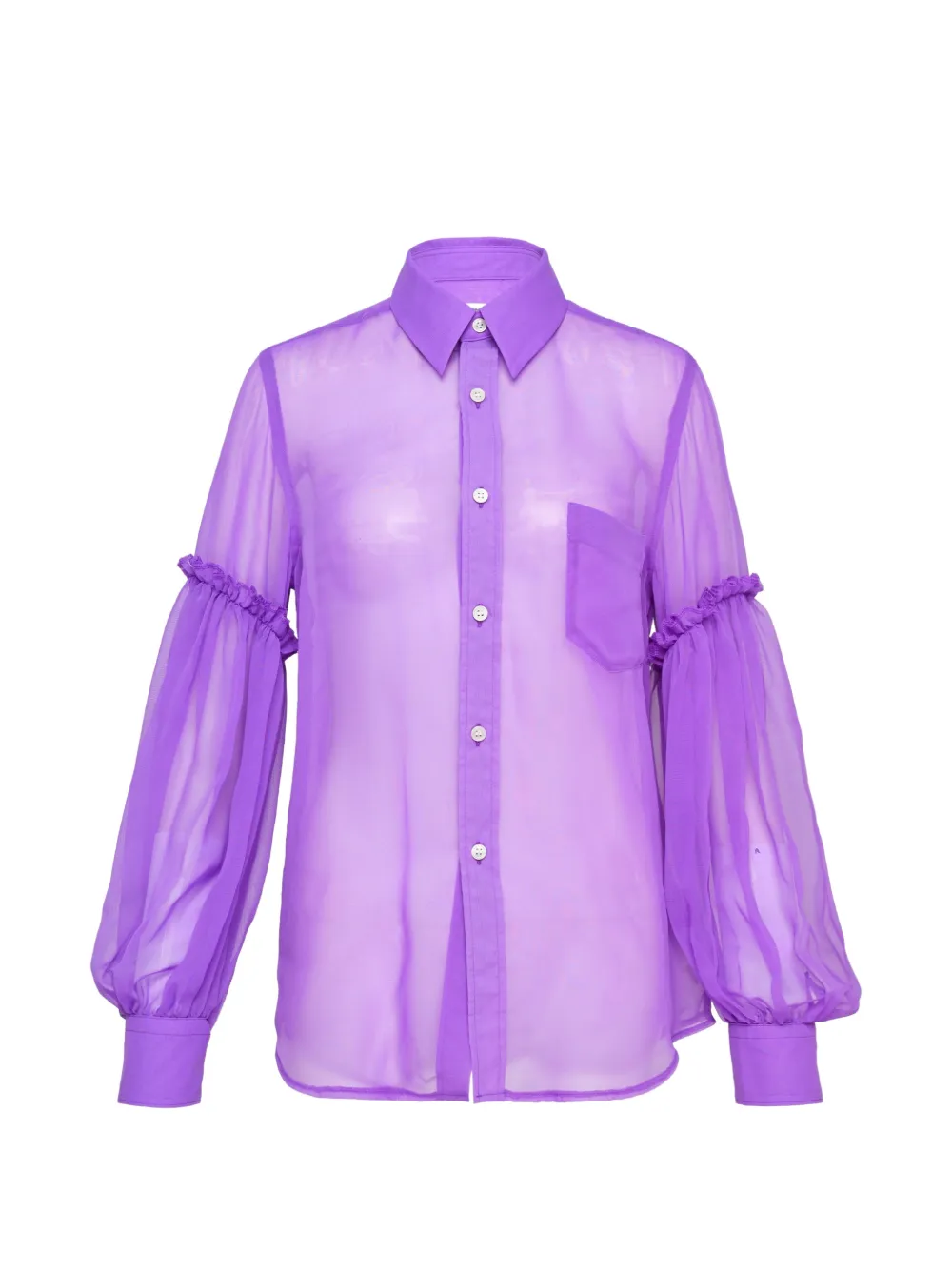 Comme Des Garçons Comme Des Garçons ruffled sheer shirt - Viola