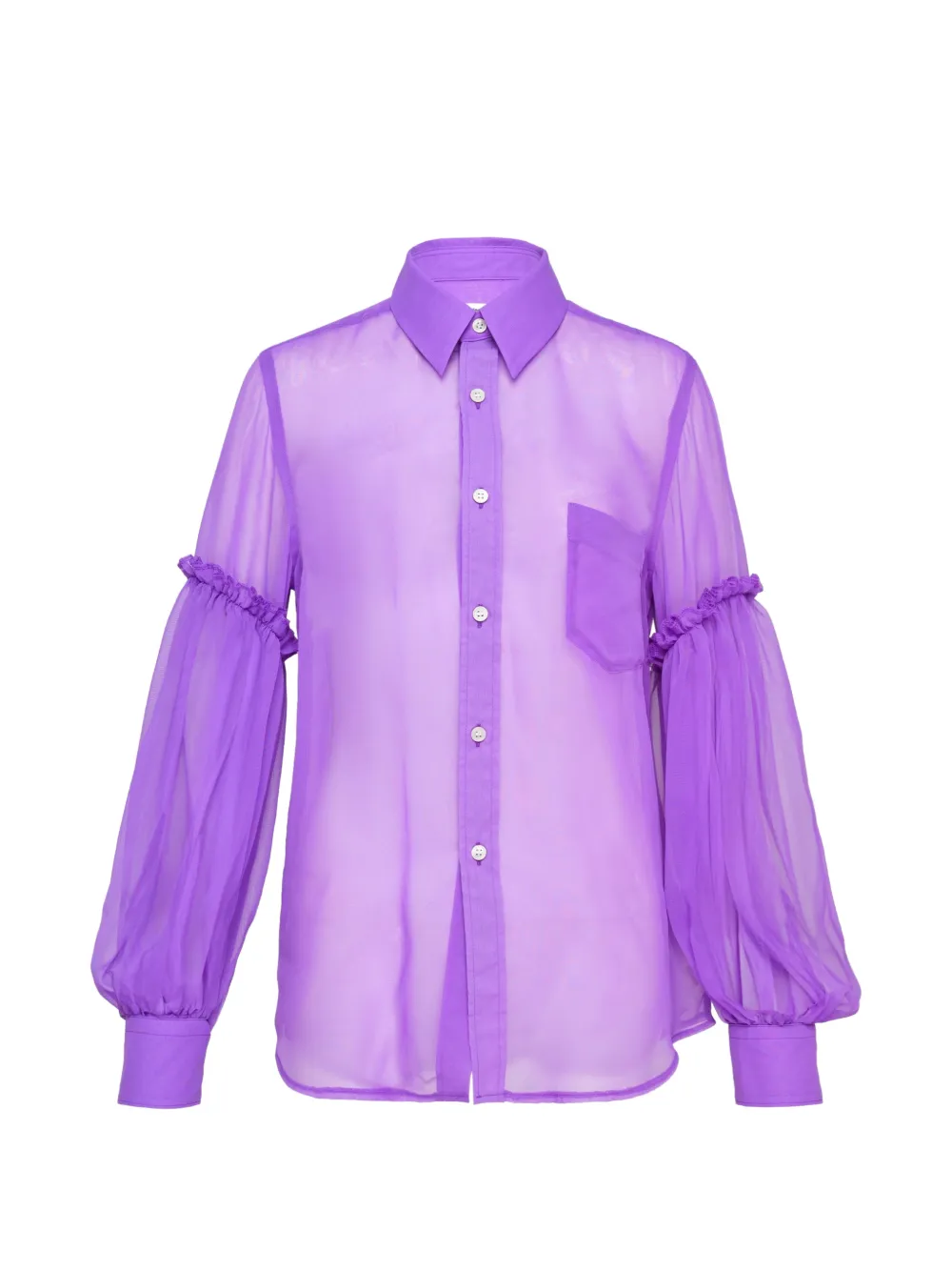 Comme Des Garçons Comme Des Garçons ruffled sheer shirt - Viola