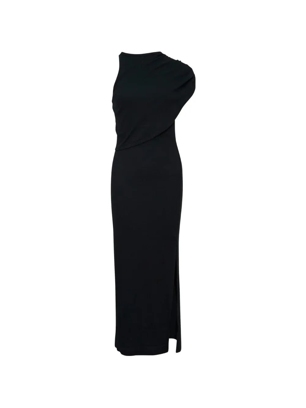 Courrèges 90's ribbed twist-detail maxi dress - Nero