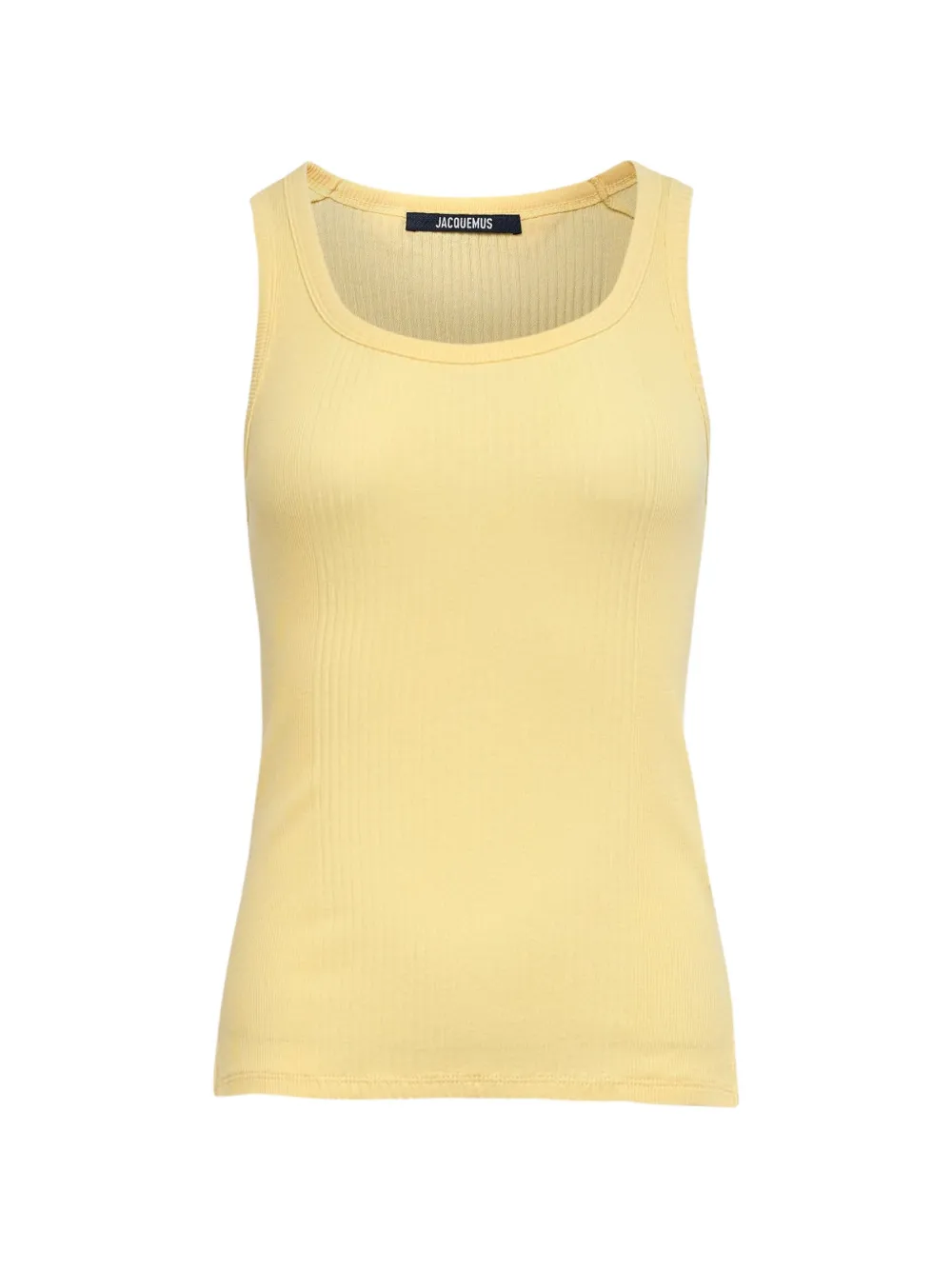 Jacquemus Le Marcel Rond Carre ribbed cotton tank top - Giallo