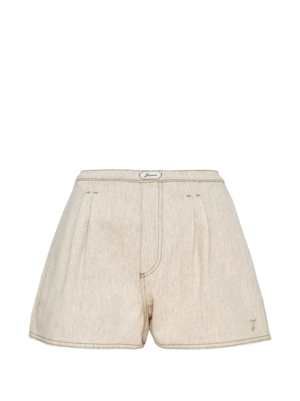 Jacquemus Le Short De-Nimes Amelo pleated shorts - Toni neutri