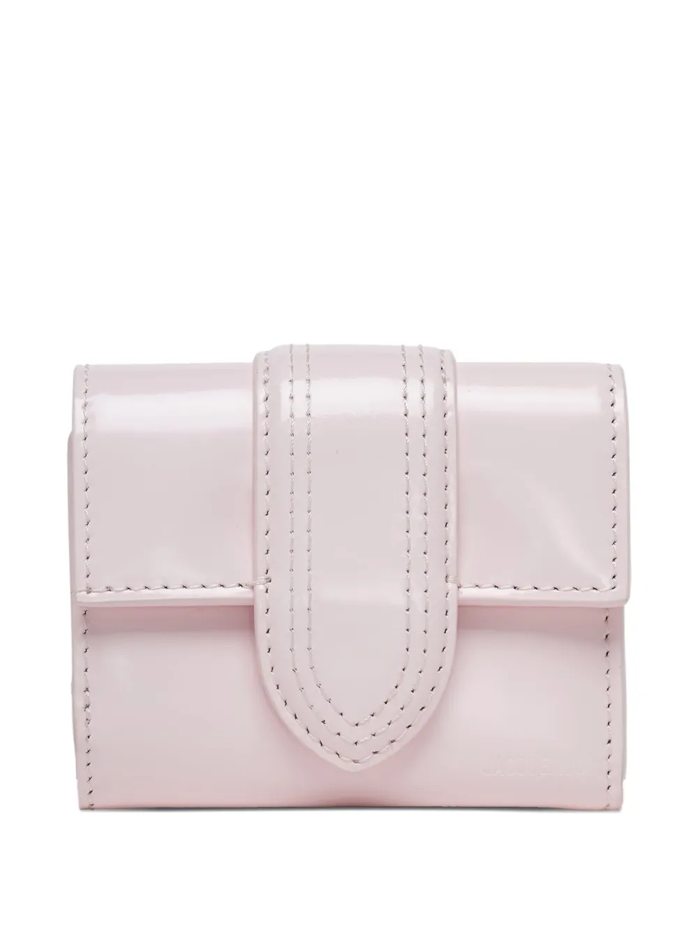 Jacquemus Le Compact Bambino patent-leather wallet - Rosa