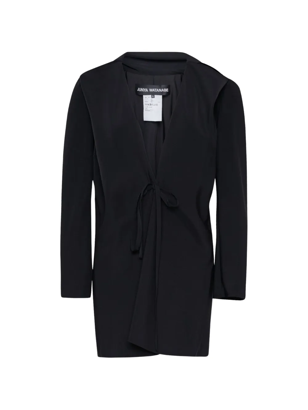 Junya Watanabe tie-fastening taffeta jacket - Nero