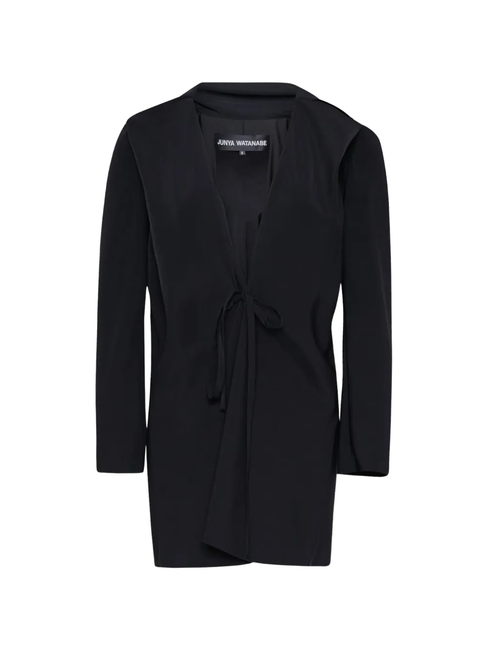 Junya Watanabe tie-fastening taffeta jacket - Nero