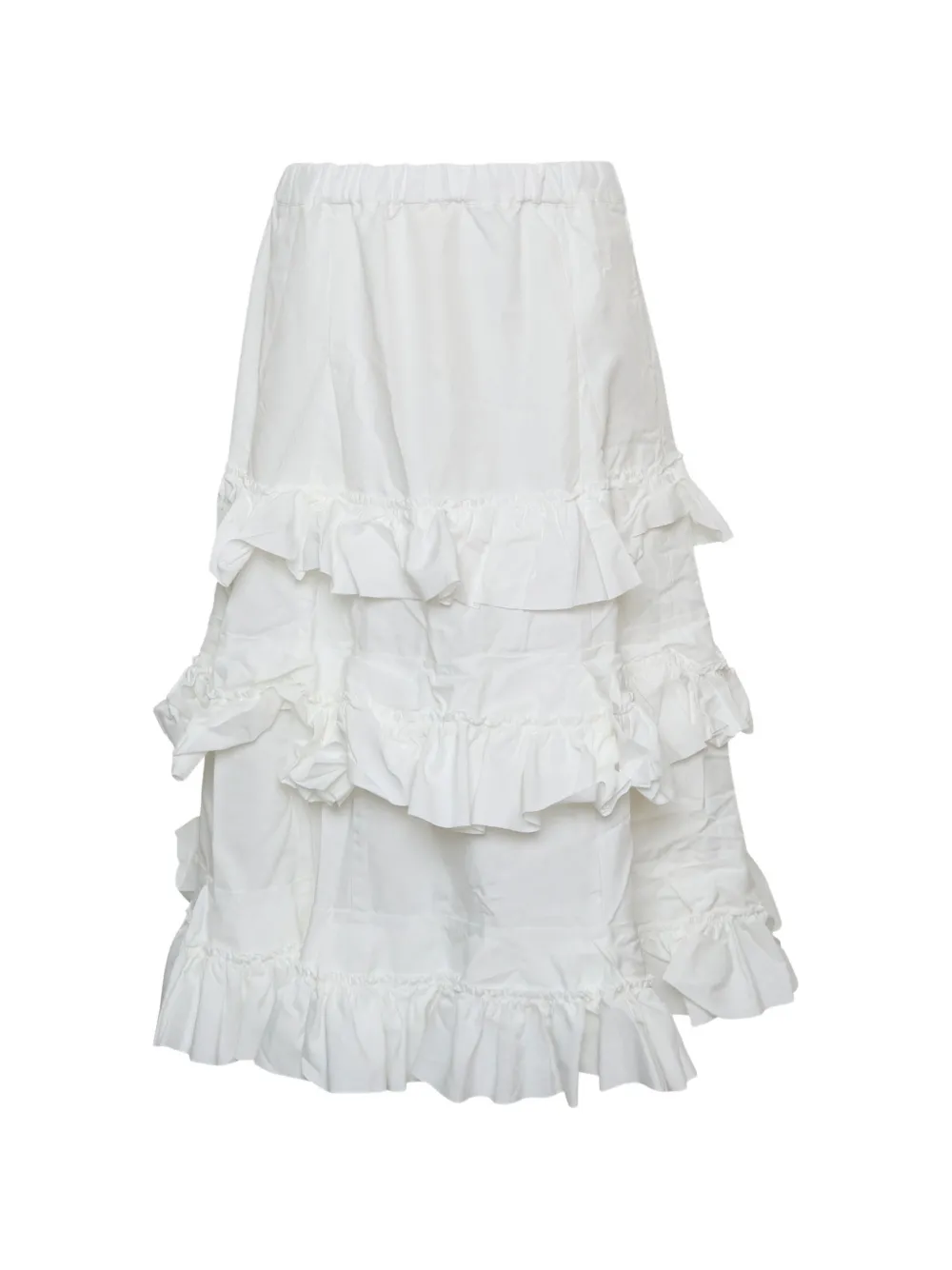 Comme Des Garçons Comme Des Garçons ruffled tiered skirt - Bianco