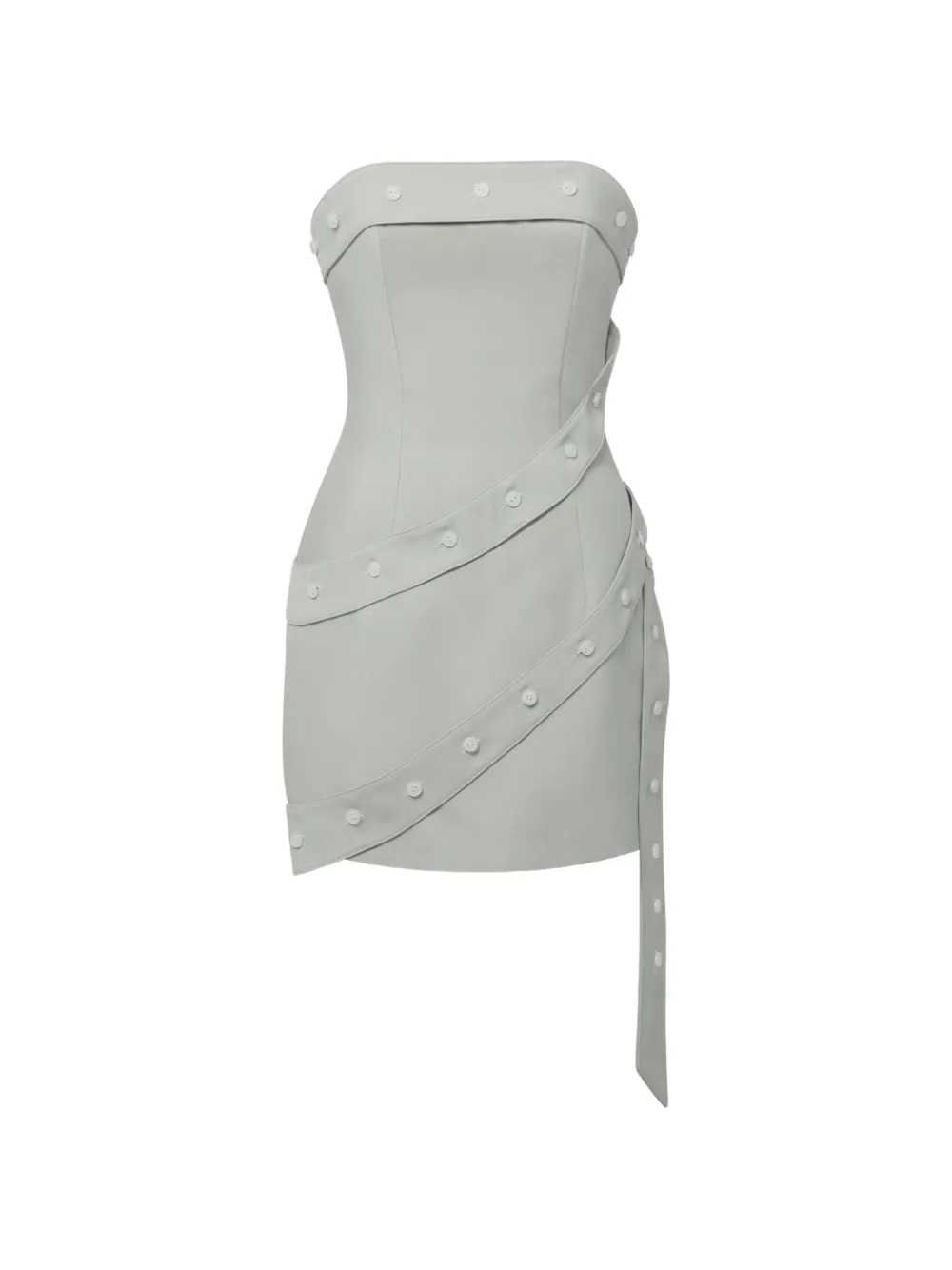 Stolen Stores button-embellished wrap-style mini dress - Blu