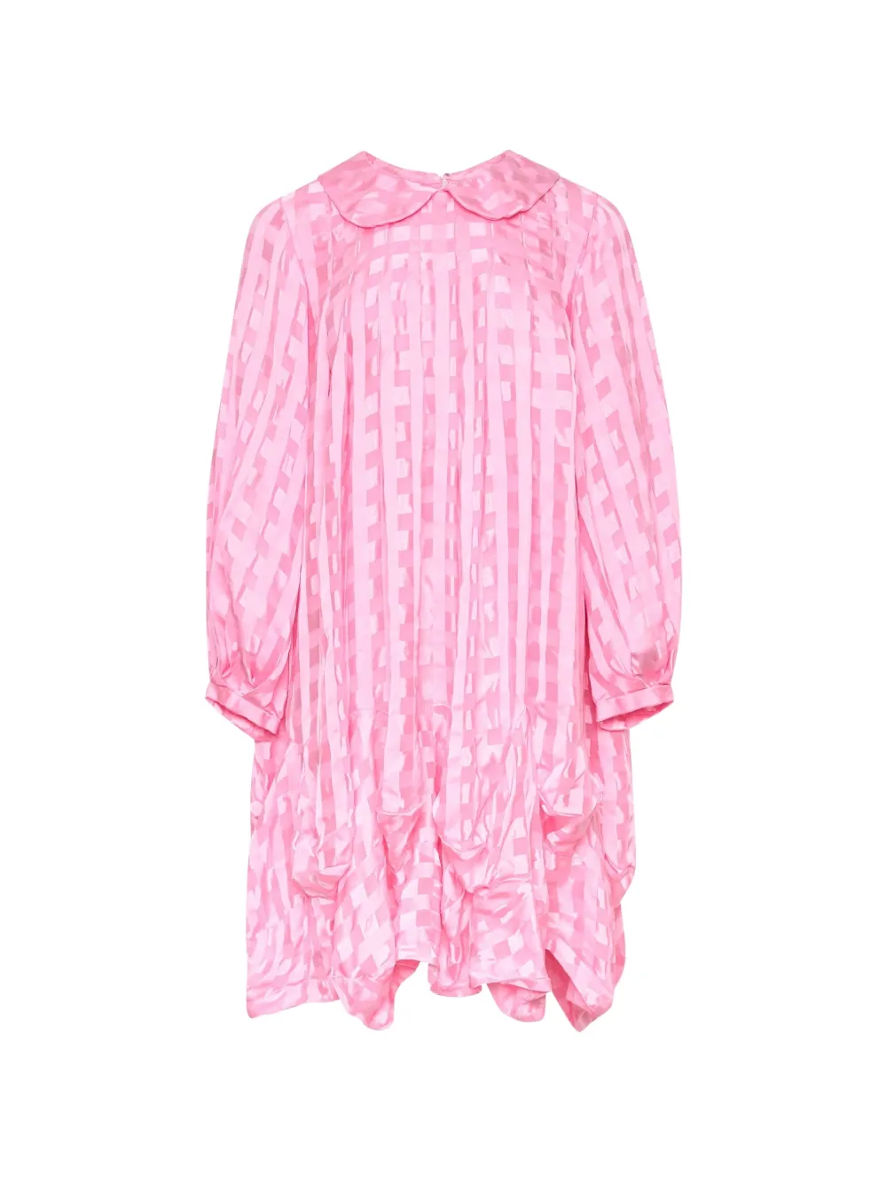 Comme Des Garçons Comme Des Garçons check-pattern Peter Pan-collar dress - Rosa