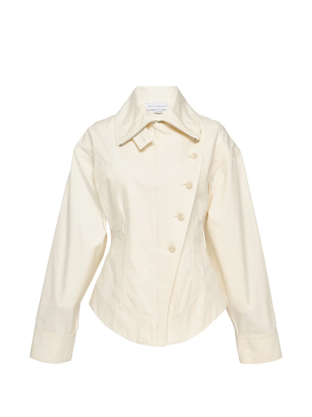 Stella McCartney asymmetric-fastening fitted jacket - Toni neutri