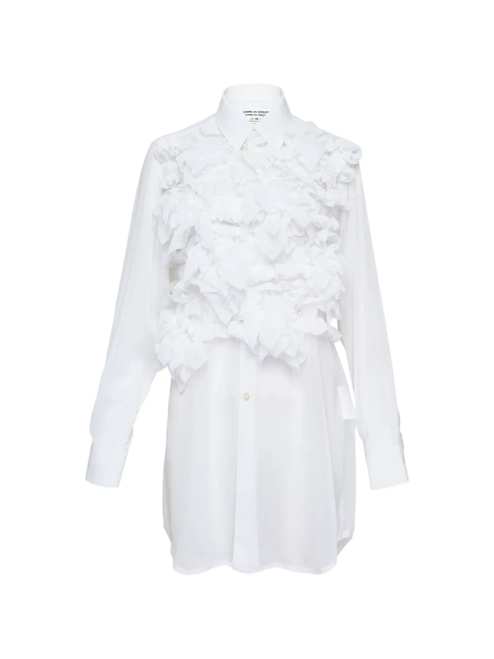 Comme Des Garçons Comme Des Garçons ruffled georgette blouse - Bianco