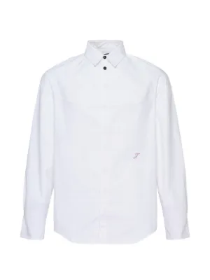 Balmain Emblem Buttoned Shirt | White | FARFETCH