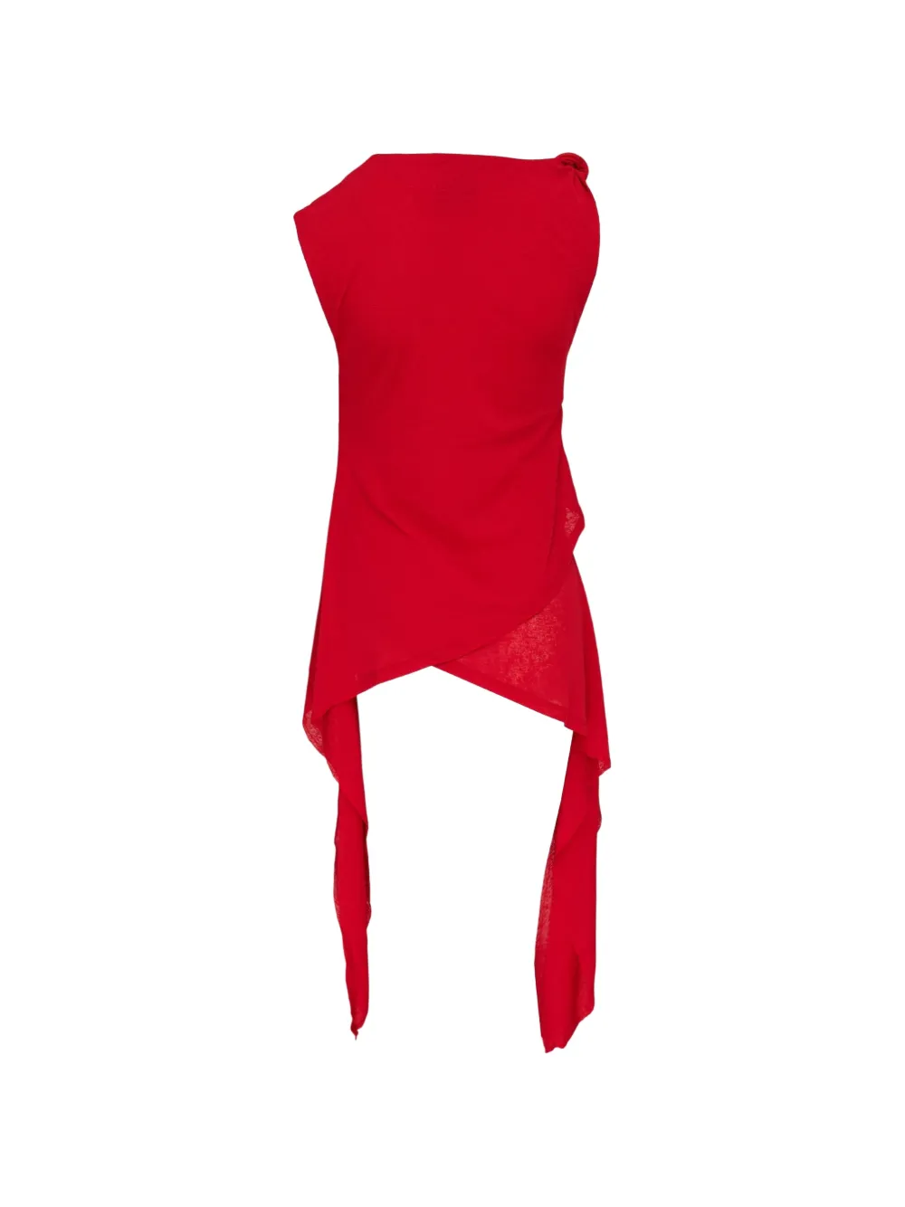 GANNI Top van mesh Rood